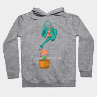 Watering can and flower Hoodie